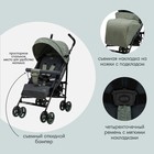 Коляска прогулочная детская Indigo PUNTO, складывается в трость, оливковая - Фото 3