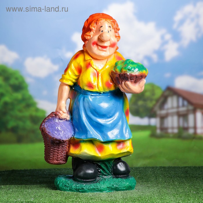 Садовая фигура "Петровна" 30х37х63см - Фото 1