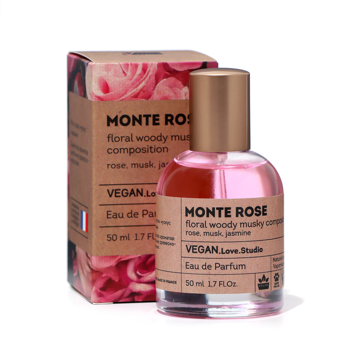Парфюмерная вода жеская Vegan Love Studio Monte Rose, 50 мл (по мотивам Roses Musk (Montale) - Фото 1