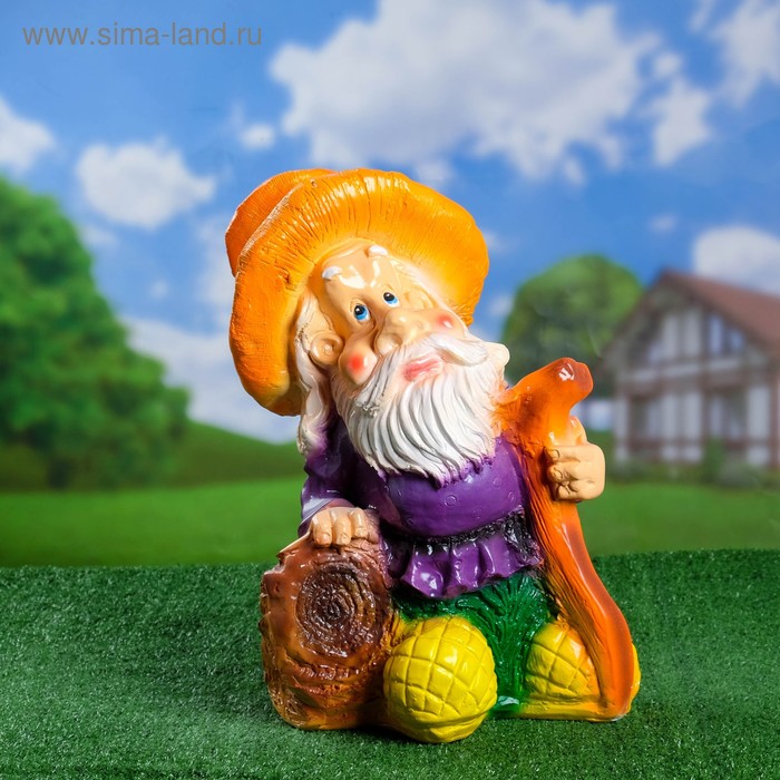 Садовая фигура "Дед Лесовик" 20х36х47см - Фото 1