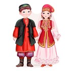 Набор украшений на скотче "Костюмы народов России" 10 штук, 20,5х27,5 см - фото 23859740