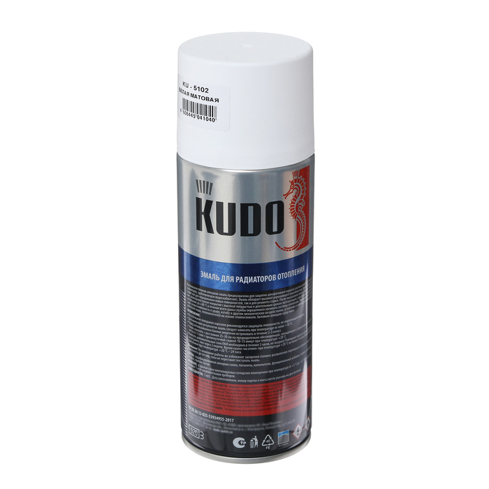 Эмаль для радиаторов отопления KUDO, белая матовая, 520 мл KU-5102