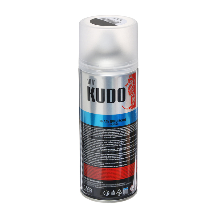 Эмаль для дисков KUDO черная матовая, 520 мл, аэрозоль KU-5206
