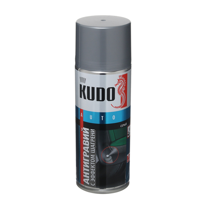 Антигравий KUDO с эффектом шагрени, серый, 520 мл, аэрозоль KU-5224
