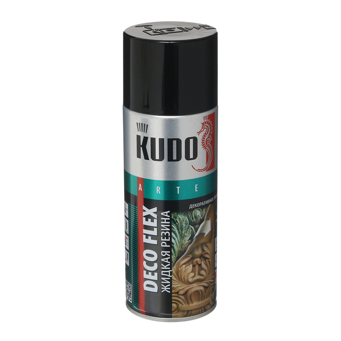Жидкая резина, краска для декоративных работ KUDO DECO FLEX, чёрная, KU-5302, 520 мл - Фото 1