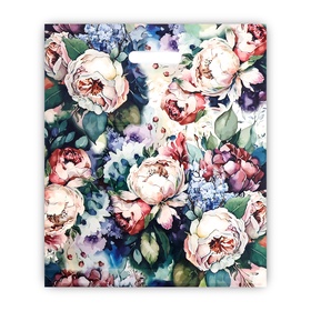 Пакет «Кремовые цветы», полиэтиленовый с вырубной ручкой, 38?45 см, 60 мкм (комплект 50 шт)