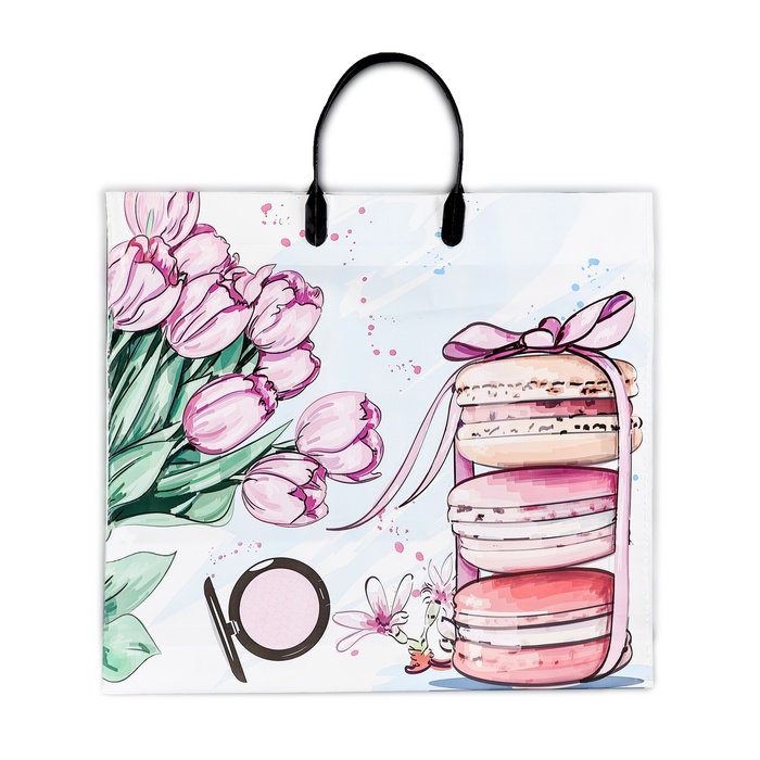 Пакет «Знак внимания», полиэтиленовый с пластиковой ручкой, 37×34 см, 90 мкм - Фото 1