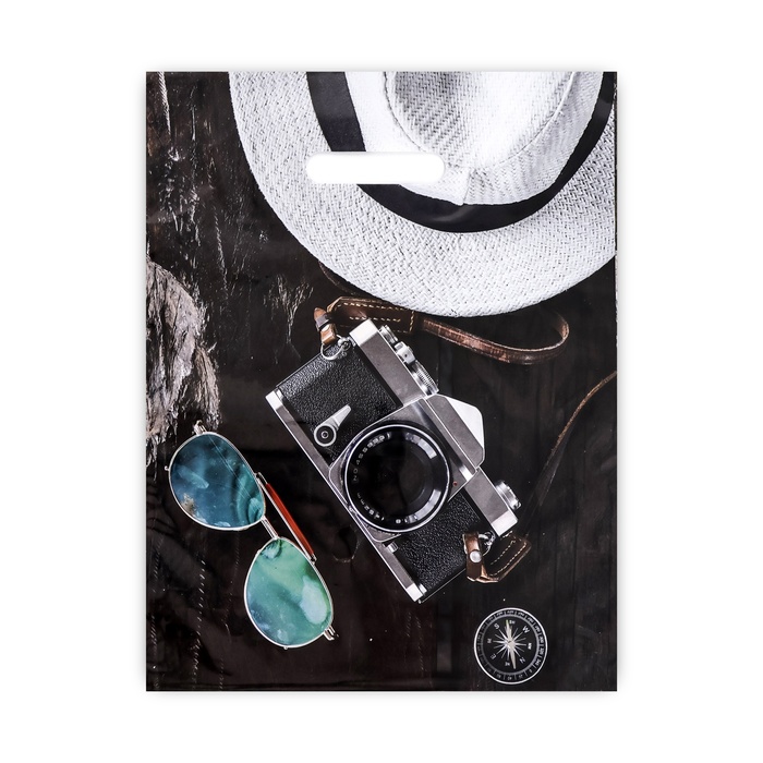 

Пакет "Путешественник", полиэтиленовый с вырубной ручкой 31х40 см, 60 мкм