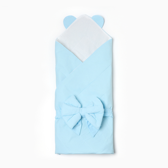 Набор для новорожденного (одеяло, бант), цвет голубой, рост 56-62 - фото 1906654899