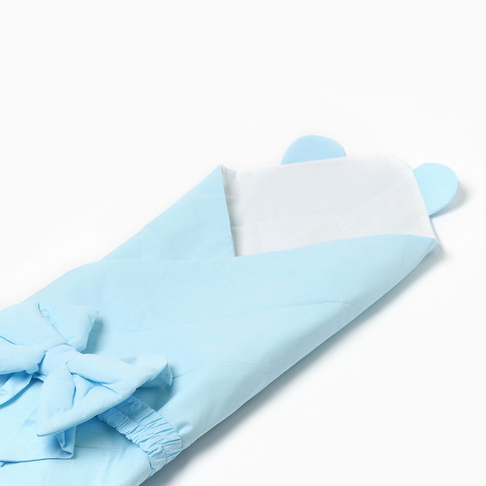 Набор для новорожденного (одеяло, бант), цвет голубой, рост 56-62 - фото 1886029268