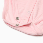 Боди детское с длинным рукавом (с кнопками), цвет розовый, рост 56 - Фото 4