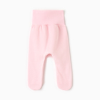 Ползунки детские с закрытыми ножками, цвет розовый, рост 62 - Фото 4