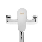 Смеситель для ванны ZEIN Z2741, излив 30 см, с кнопкой, картридж 35 мм, душевой набор, хром - Фото 3