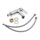 Смеситель для раковины ZEIN Z3411, однорычажный, на гайке, картридж керамика 35 мм, серый - Фото 9