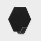 Набор металлических самоклеящихся крючков SAVANNA Black Loft Gear, 4 шт, грань 2 см - фото 9389549