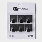 Набор металлических самоклеящихся крючков SAVANNA Black Loft Box, 6 шт, 3,5×3,8×1,8 см - фото 9389568