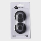 Набор металлических самоклеящихся крючков SAVANNA Black Loft Grip, 2 шт, 3×5,2 см 9936817 - фото 300141