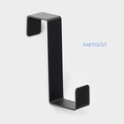 Крючки надверные SAVANNA Black Loft, 2 шт., металл, 5×6.5×1.5 см, чёрные - Фото 2