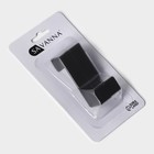 Крючки надверные SAVANNA Black Loft, 2 шт., металл, 5×6.5×1.5 см, чёрные - Фото 4