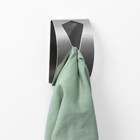 Крючок - держатель самоклеящийся SAVANNA Chrome Loft, для салфеток и полотенец, металл, 2.5×7.5×5 см, хромированный - Фото 2