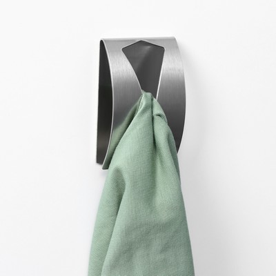 Крючок - держатель самоклеящийся SAVANNA Chrome Loft, для салфеток и полотенец, металл, 2.5×7.5×5 см, хромированный