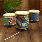 Сувенирный музыкальный инструмент «Барабаны тройные», 33×17×11 см, МИКС - Фото 1