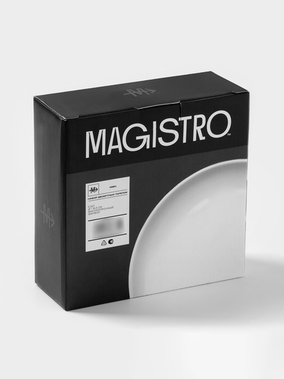 Тарелки десертные Magistro Mien, d=16.5 см, набор 6 шт., фарфор, белые