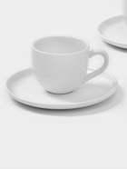 Чайный сервиз Magistro Mien, 2 персоны, 4 предмета: 2 чашки 200 мл, 2 блюдца d=16 см, фарфор, белый - Фото 3