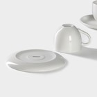 Набор чайный фарфоровый Magistro Mien, 4 предмета: 2 чашки 200 мл, 2 блюдца d=16 см, цвет белый - Фото 6