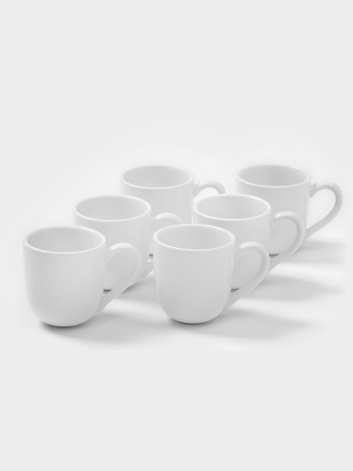 Набор кружек Magistro Mien, 270 мл, 6 шт., фарфор, белый