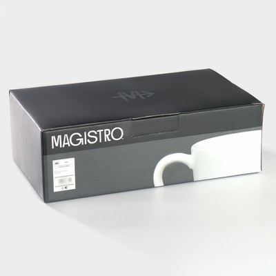 Набор кружек Magistro Mien, 270 мл, 6 шт., фарфор, белый