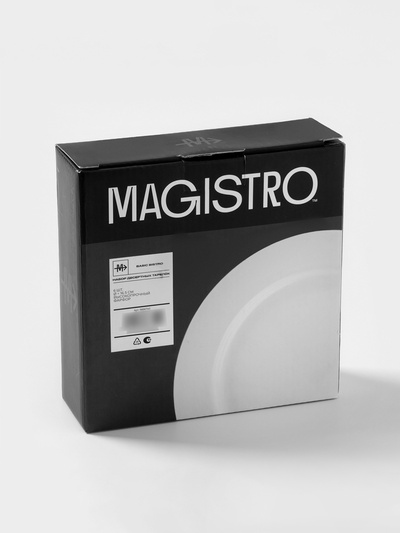 Тарелки десертные Magistro Basic bistro, d=16.5 см, набор 6 шт., фарфор, белые