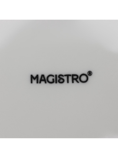 Тарелки десертные Magistro Basic bistro, d=16.5 см, набор 6 шт., фарфор, белые