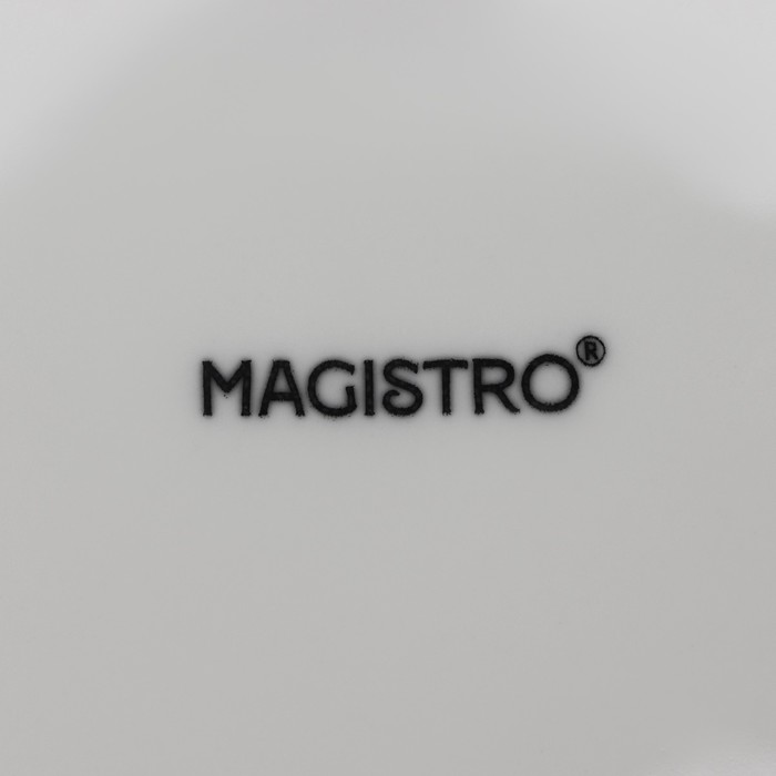 Набор тарелок фарфоровых десертных Magistro Basic bistro, 6 предметов: d=16,5 см, цвет белый