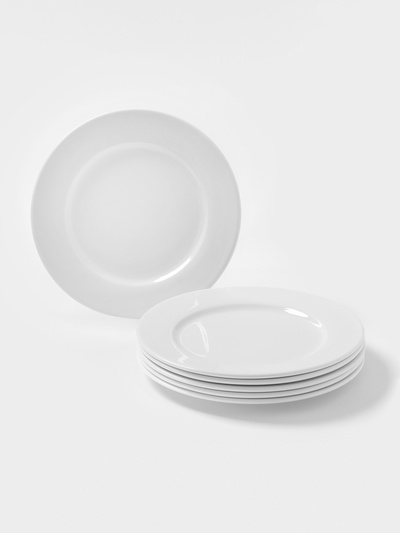 Тарелки Magistro Basic bistro, d=22 см, набор 6 шт., фарфор, белые