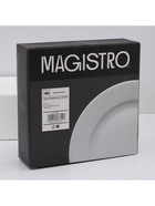 Тарелки Magistro Basic bistro, d=22 см, набор 6 шт., фарфор, белые - Фото 7