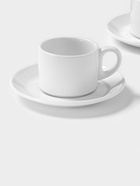 Чайный сервиз Magistro Basic bistro, 2 персоны, 4 предмета: 2 чашки 200 мл, 2 блюдца d=15 см, фарфор, белый - Фото 5