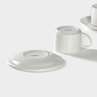 Набор чайный фарфоровый Magistro Basic bistro, 4 предмета: 2 чашки 200 мл, 2 блюдца d=15 см, цвет белый - Фото 6