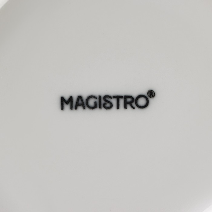 Набор чайный фарфоровый Magistro Basic bistro, 4 предмета: 2 чашки 200 мл, 2 блюдца d=15 см, цвет белый - фото 1906655261