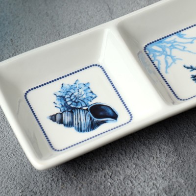 Менажница керамическая Дорого внимание «Море», 13,8 х 7 см