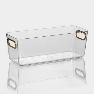 Контейнер для хранения LaDо́m «Нежность», 28×11×9.5 см, прозрачный