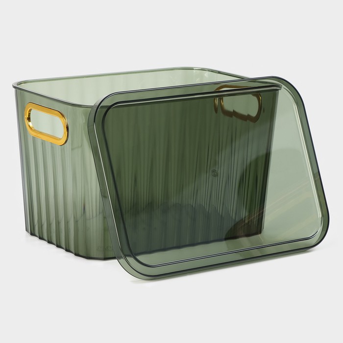 Контейнер для хранения с крышкой «Грани», 25,5×18×16 см, цвет МИКС