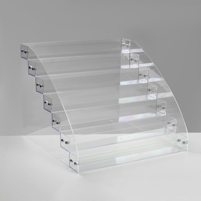 Подставка под лаки 7 этажей, оргстекло, 31×31×25 см, прозрачная