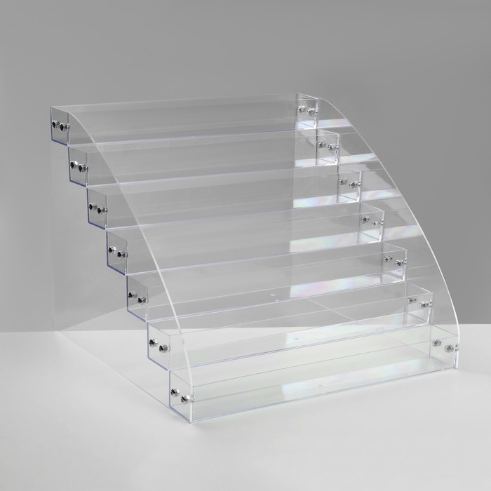 Подставка под лаки 7 этажей, оргстекло, 31×31×25 см, прозрачная - Фото 1