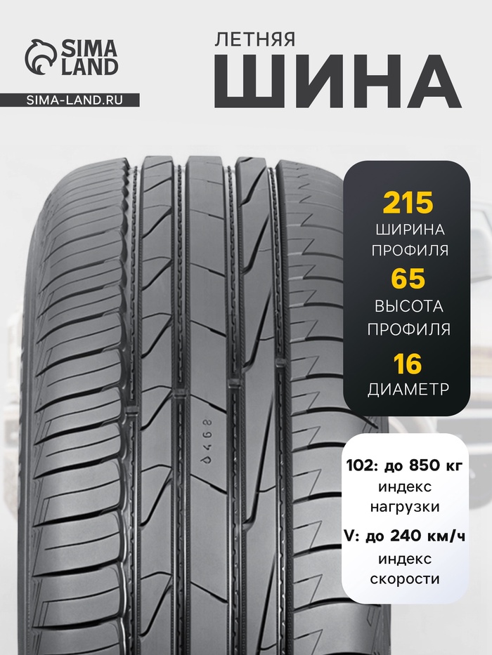 Шина летняя Ikon Tyres Autograph Aqua 3 SUV 215/65 R=16 102V - Фото 1