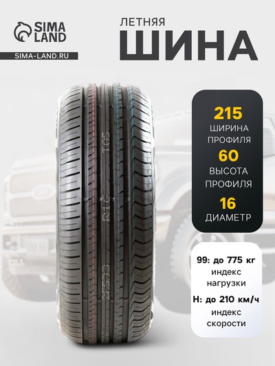 Шина летняя SONIX Ecopro 99 215/60 R=16 99H