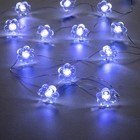 УЦЕНКА Гирлянда «Нить» 2 м, роса, с насадками «Цветок», IP20, серебристая нить, 20 LED, свечение белое, 2 режима, ААх2 10393962