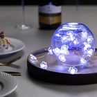 УЦЕНКА Гирлянда «Нить» 2 м, роса, с насадками «Цветок», IP20, серебристая нить, 20 LED, свечение белое, 2 режима, ААх2 10393962