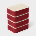 Губка для мытья посуды с ионами серебра Raccoon, 4 шт., 9.5×6.5×3 см - Фото 3