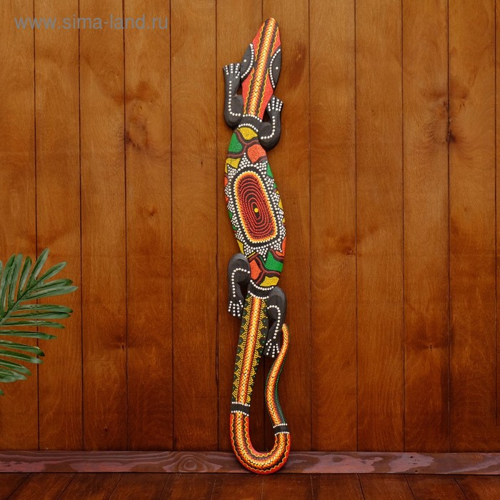 Панно декоративное «Ящерица геккон», 97×15×1.5 см, МИКС - Фото 1